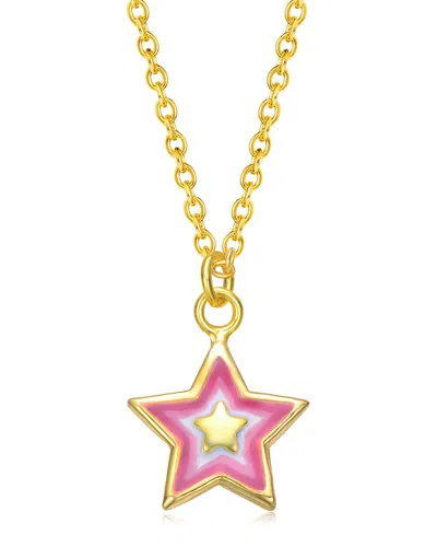 Gigigirl Silver Cz Pendant In Gold