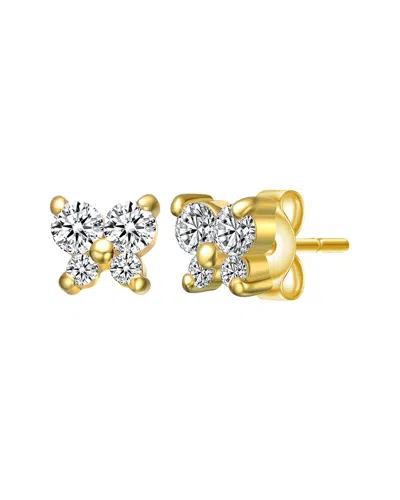 Gigigirl Silver Cz Studs In Gold