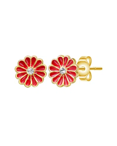 Gigigirl Silver Cz Studs In Gold