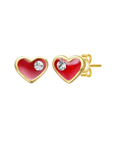 Gigigirl Silver Cz Studs In Gold