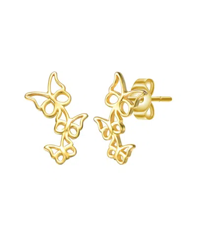 Gigigirl Silver Cz Studs In Gold