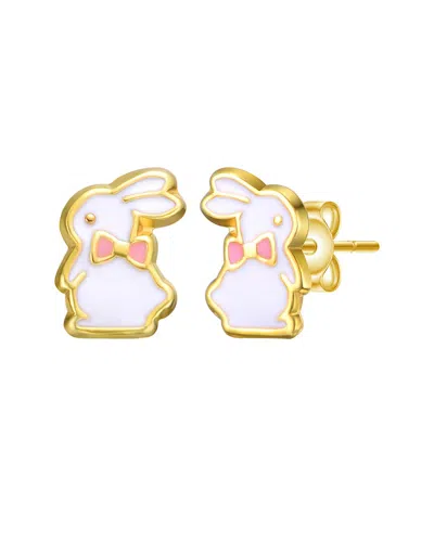 Gigigirl Silver Cz Studs In Gold