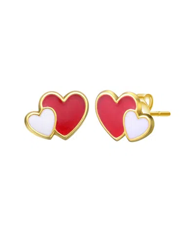 Gigigirl Silver Cz Studs In Red
