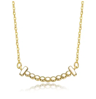 Gigigirl Sterling Silver 14k Gold Plated Bar Accents Chain Necklace For Kids