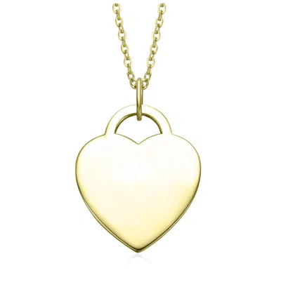 Gigigirl Sterling Silver With Colored Cubic Zirconia Modern Pendant Necklace For Teens In Gold