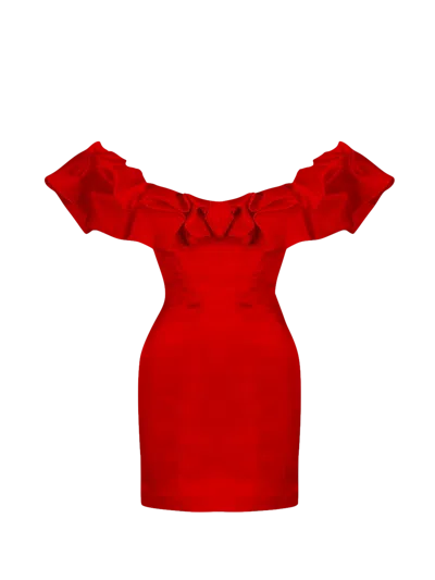 Gigii's Vienna Off-shoulder Ruffle Mini Dress