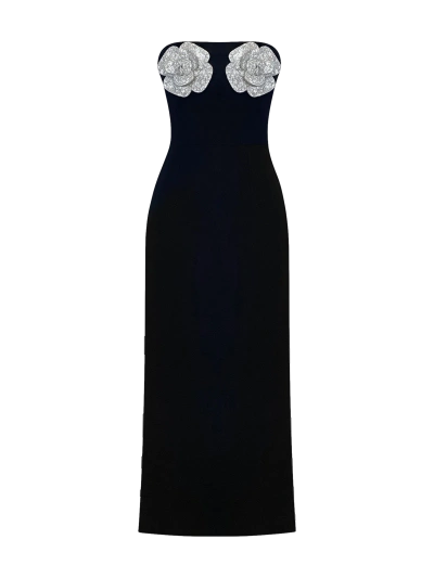 Gigii's Women's Black Carleen Rose Holiday Dress
