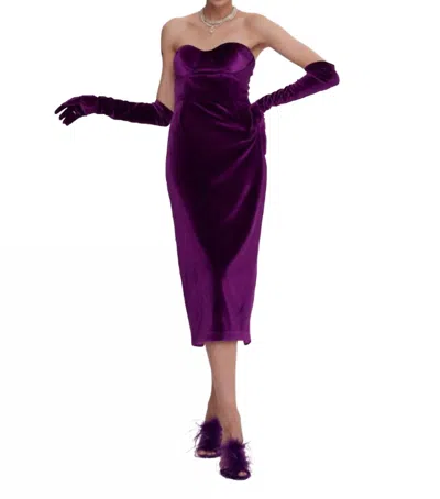 Gigii's Carmen Dress In Velvet Purple In Multi