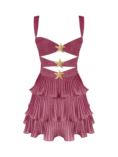 Gigii's Women's Pink / Purple Devin Mermaid Graduation Mini Dress