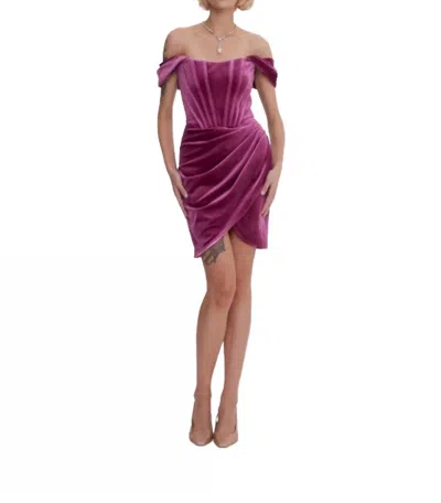 Gigii's Jasmine Dress In Velvet Purple In Multi