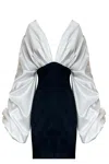 Gigii's Libre Luxus Dress Spider In Black-white In Multi
