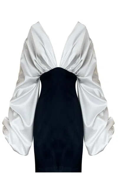 Gigii's Libre Luxus Dress Spider In Black-white