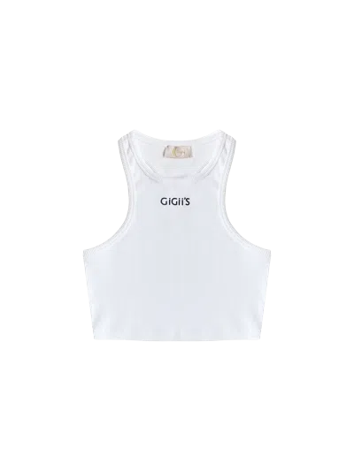 Gigii's Soho Crop Tank In White