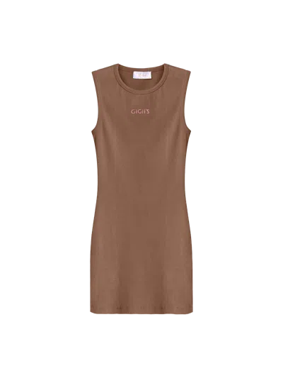 Gigii's Soho Mini Dress In Brown