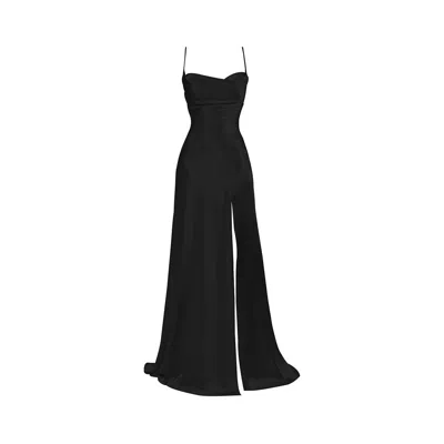 Gigii's Women's Aure Satin Dress Black
