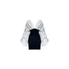 Gigii's Libre Luxus Dress Spider In Black-white In Black/white