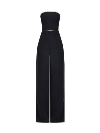 Gigii's Women's Black Zelda Crepe Jumpsuit