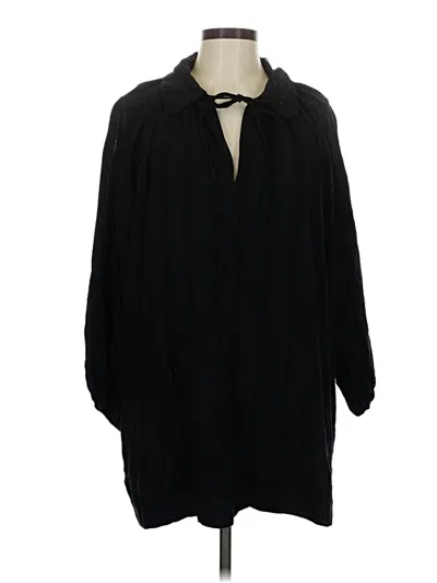 Pre-owned Gigio 3/4 Sleeve Blouse In Black