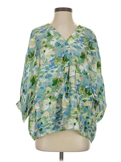 Gigio 3/4 Sleeve Blouse In Green