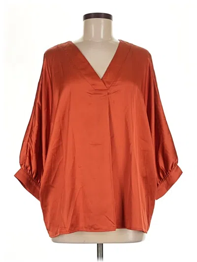 Pre-owned Gigio 3/4 Sleeve Blouse In Orange
