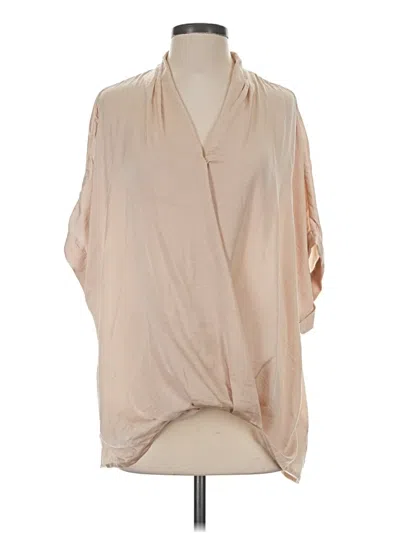 Pre-owned Gigio 3/4 Sleeve Blouse In Tan