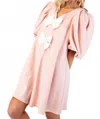 Gigio A-line Mini Dress With Bows On Front In Pink In Pink