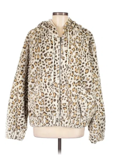 Pre-owned Gigio Faux Fur Jacket In Gold