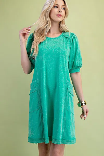 Gigio Livin' La Vida Loca Dress In Kelly Green