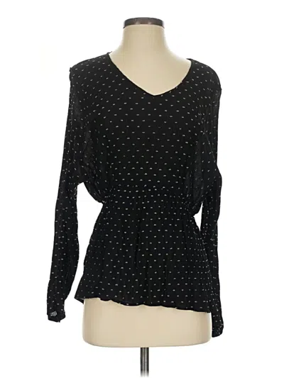 Pre-owned Gigio Long Sleeve Blouse In Black