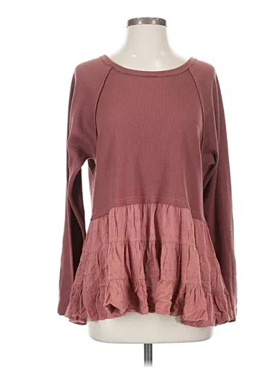 Pre-owned Gigio Long Sleeve T-shirt In Burgundy