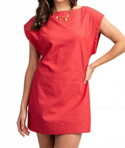 Gigio Meet Me Out Back Dress In Red