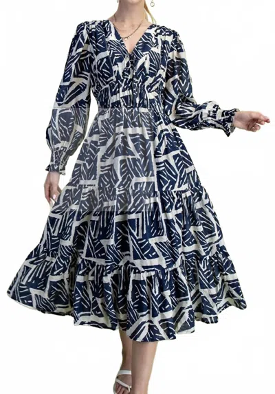 Gigio Mix Midi Dress With Front Tie In One Color In Multi