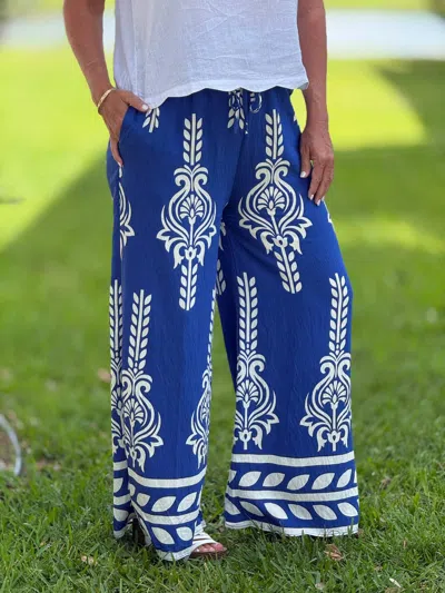 Gigio Moroccan Dreams Pants In Royal Blue