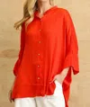 Gigio Never Let Go Tunic In Tomato Red In Multi