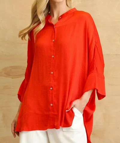 Gigio Never Let Go Tunic In Tomato Red In Multi