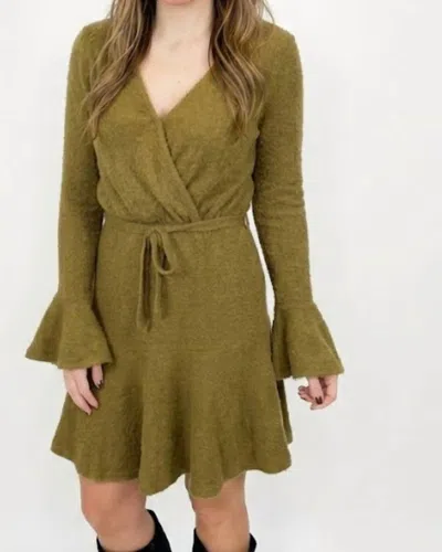 Gigio Phoebe Sweater Dress In Green
