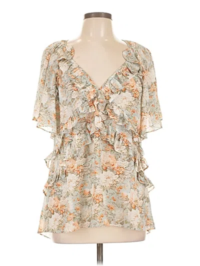 Pre-owned Gigio Short Sleeve Blouse In Brown