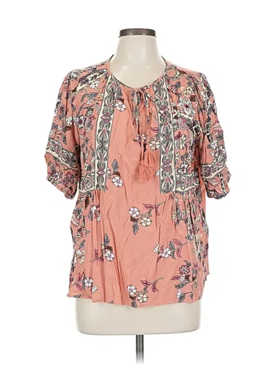 Pre-owned Gigio Short Sleeve Blouse In Pink