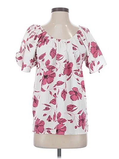 Pre-owned Gigio Short Sleeve Blouse In Pink