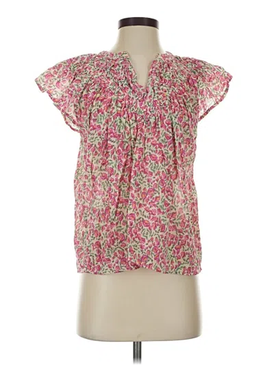 Pre-owned Gigio Short Sleeve Blouse In Pink