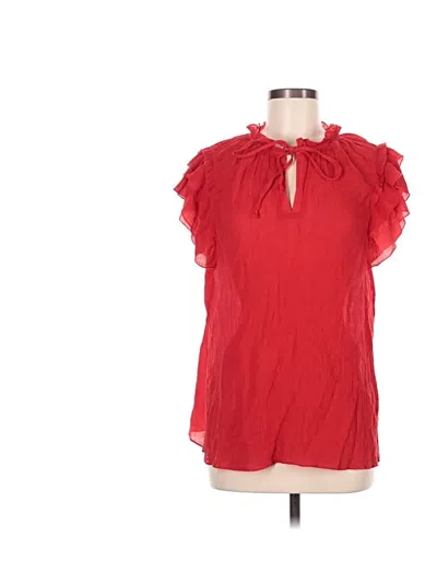 Pre-owned Gigio Short Sleeve Blouse In Red