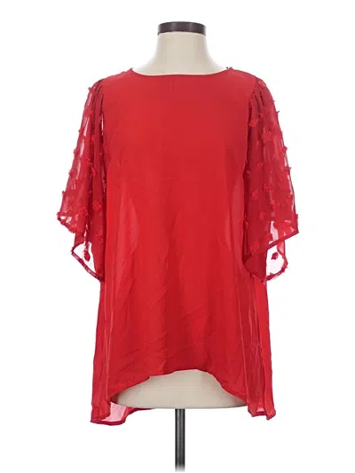 Pre-owned Gigio Short Sleeve Blouse In Red