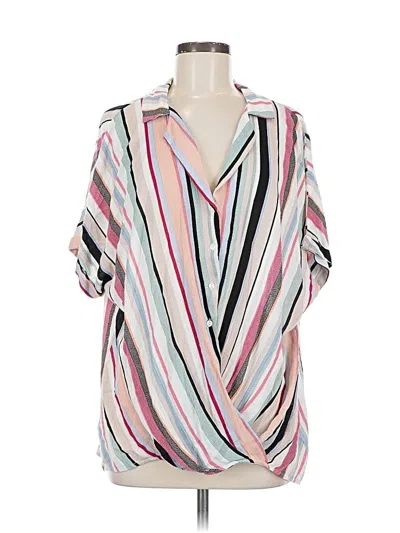 Pre-owned Gigio Short Sleeve Blouse In Silver