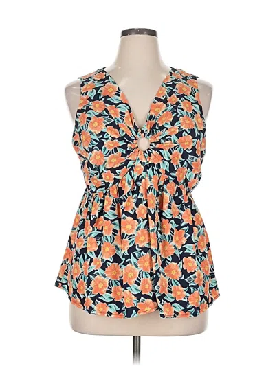 Pre-owned Gigio Sleeveless Blouse In Orange