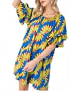 Gigio Spring Say What Dress In Blue Multi In Multi