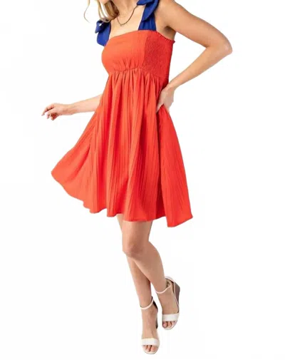 Gigio Sunset Dress In Tomato In Orange