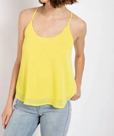Gigio Swiss Dot Tank Top In Lemon In Yellow