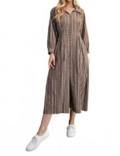 Gigio The Autumn Dress In Brown/ Grey