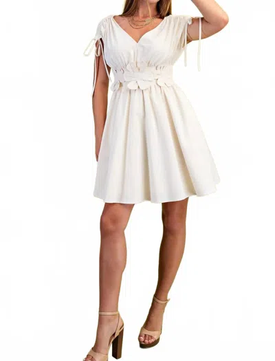 Gigio The Laurel Dress In Ecru In White