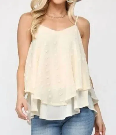 Gigio Urakiri Tank Top In Cream In White